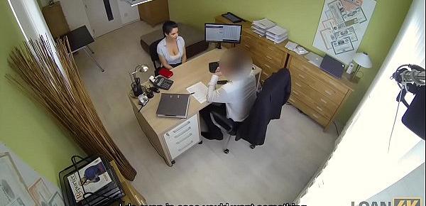 LOAN4K. Seductive masseuse pleases loan agent right in his office
